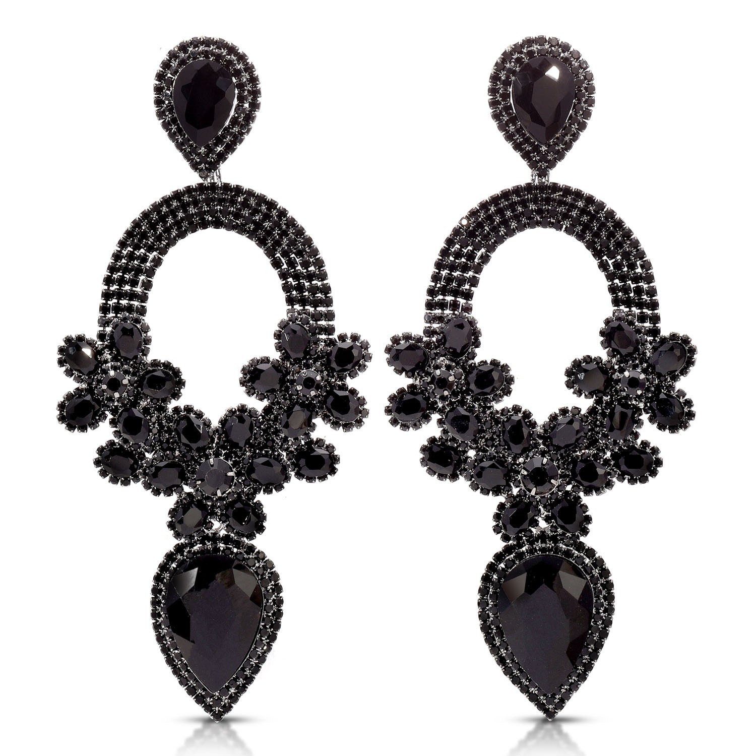 Giselle Black Luxe Earrings Apparel & Accessories Ellaé Lisqué