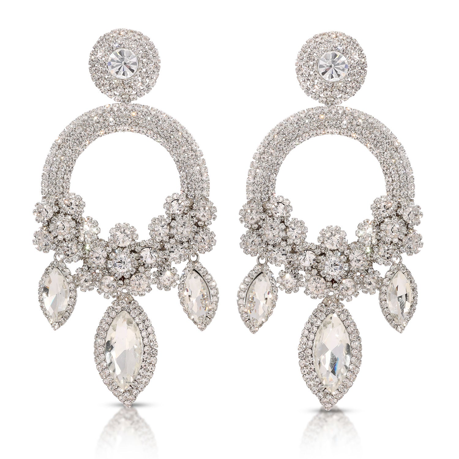 Princess Jasmine Chandelier Earring Clothing Ellaé Lisqué Silver