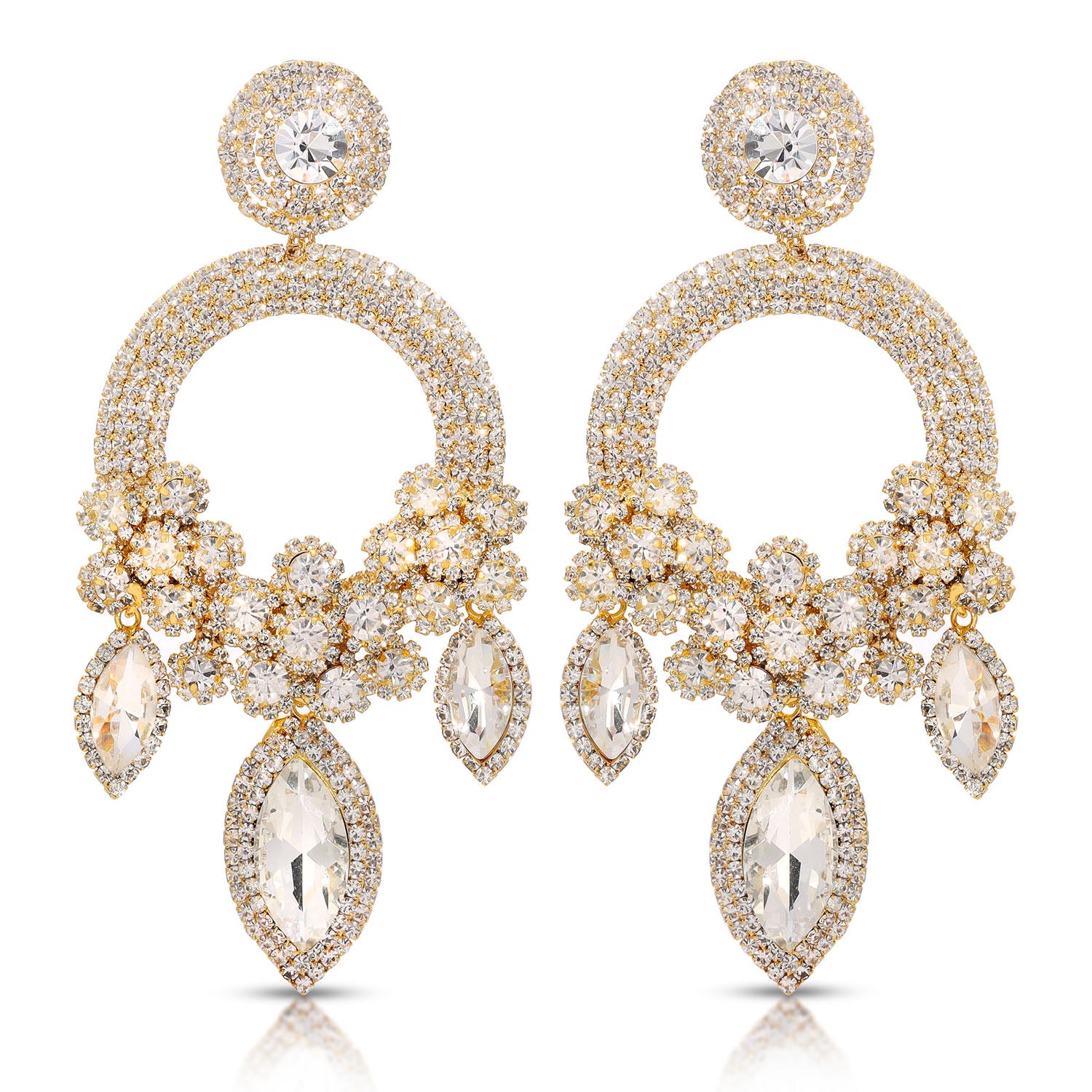 Princess Jasmine Chandelier Earring Clothing Ellaé Lisqué Gold