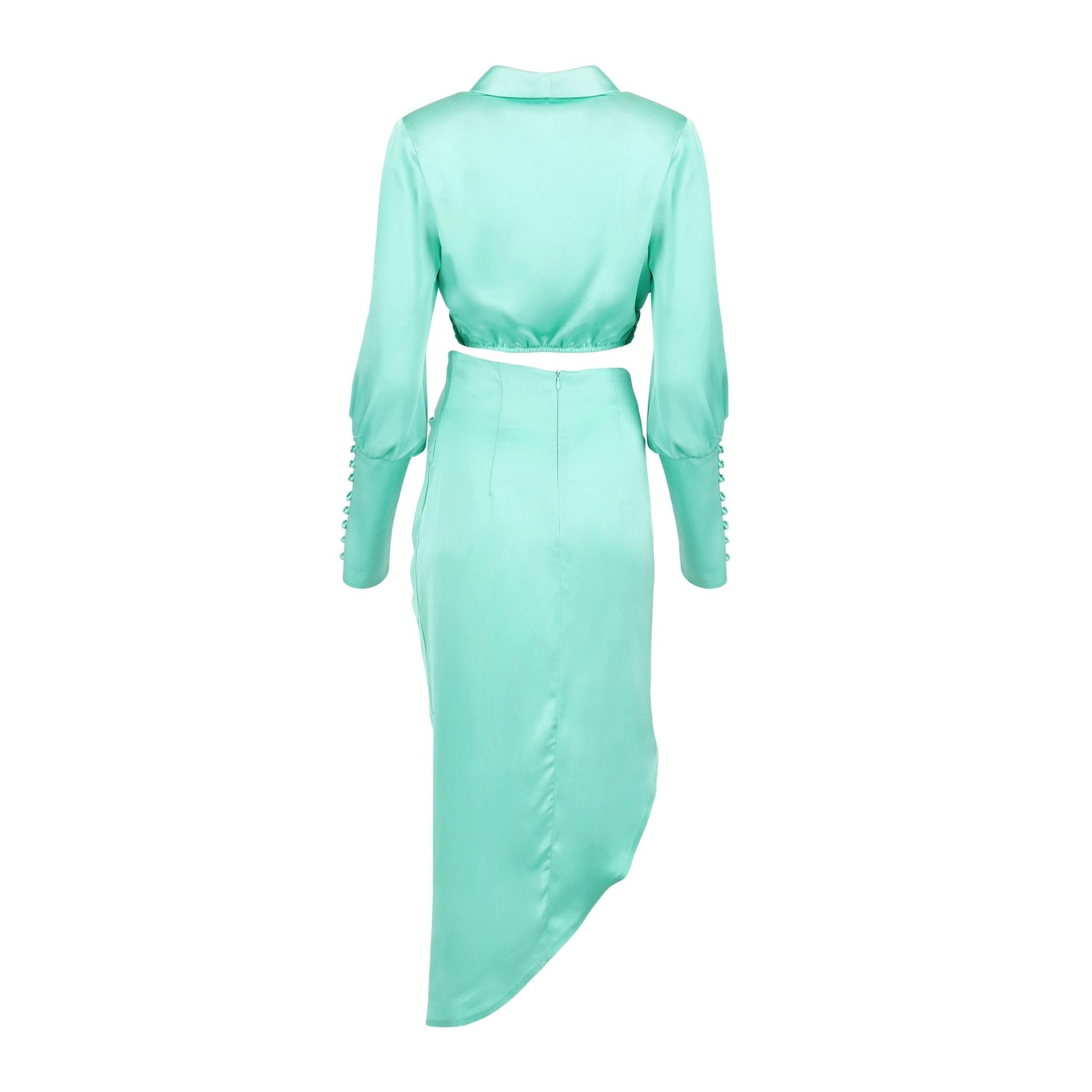 Keep it Cute Mint Satin Two Piece Clothing Ellaé Lisqué