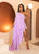Glam Vacay Lavender Chiffon Maxi Dress