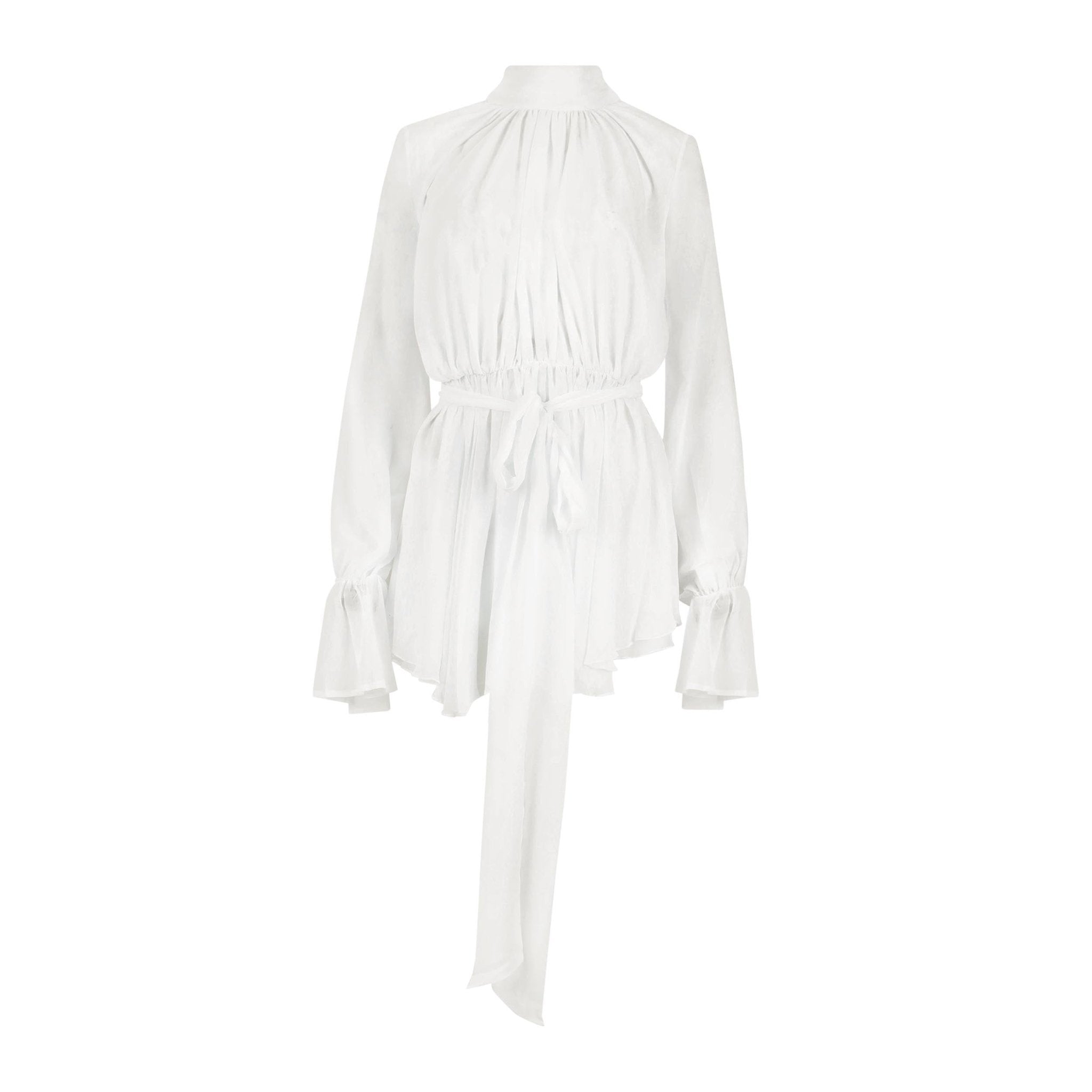 Sexy Sasha White Chiffon Wrap Dress Clothing Ellaé Lisqué